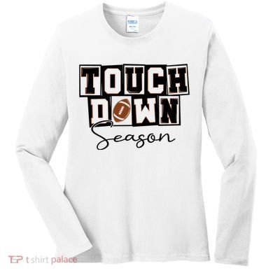 Retro Football Touchdown Season Women's Long Sleeve Shirt