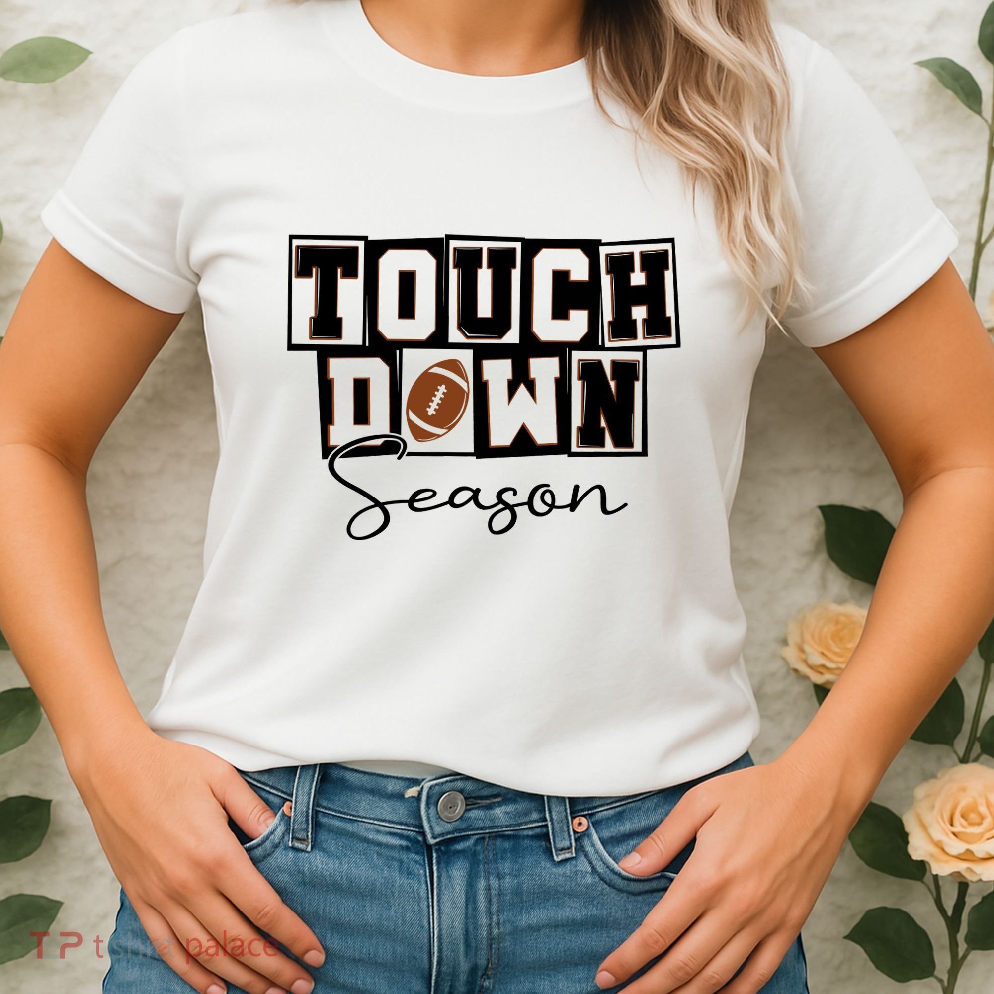 Retro Football Touchdown Season Women's T-Shirt