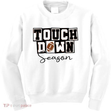 Retro Football Touchdown Season Kids Sweatshirt