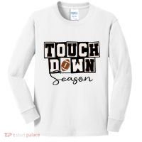 Retro Football Touchdown Season Kids Long Sleeve Shirt thumb 0