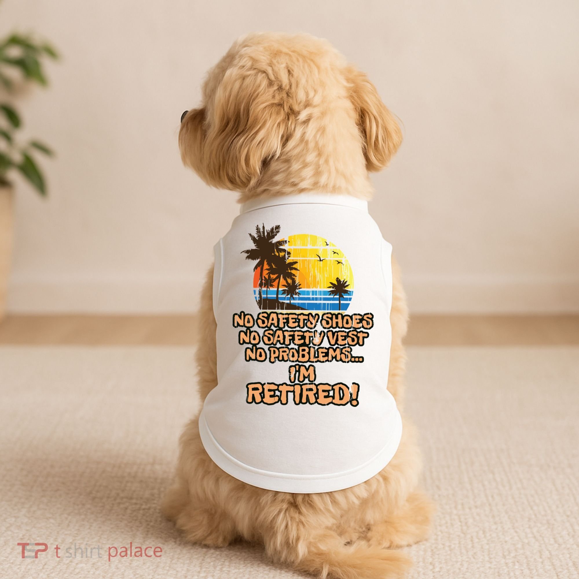 Retired For The Construction Worker Doggie Tank