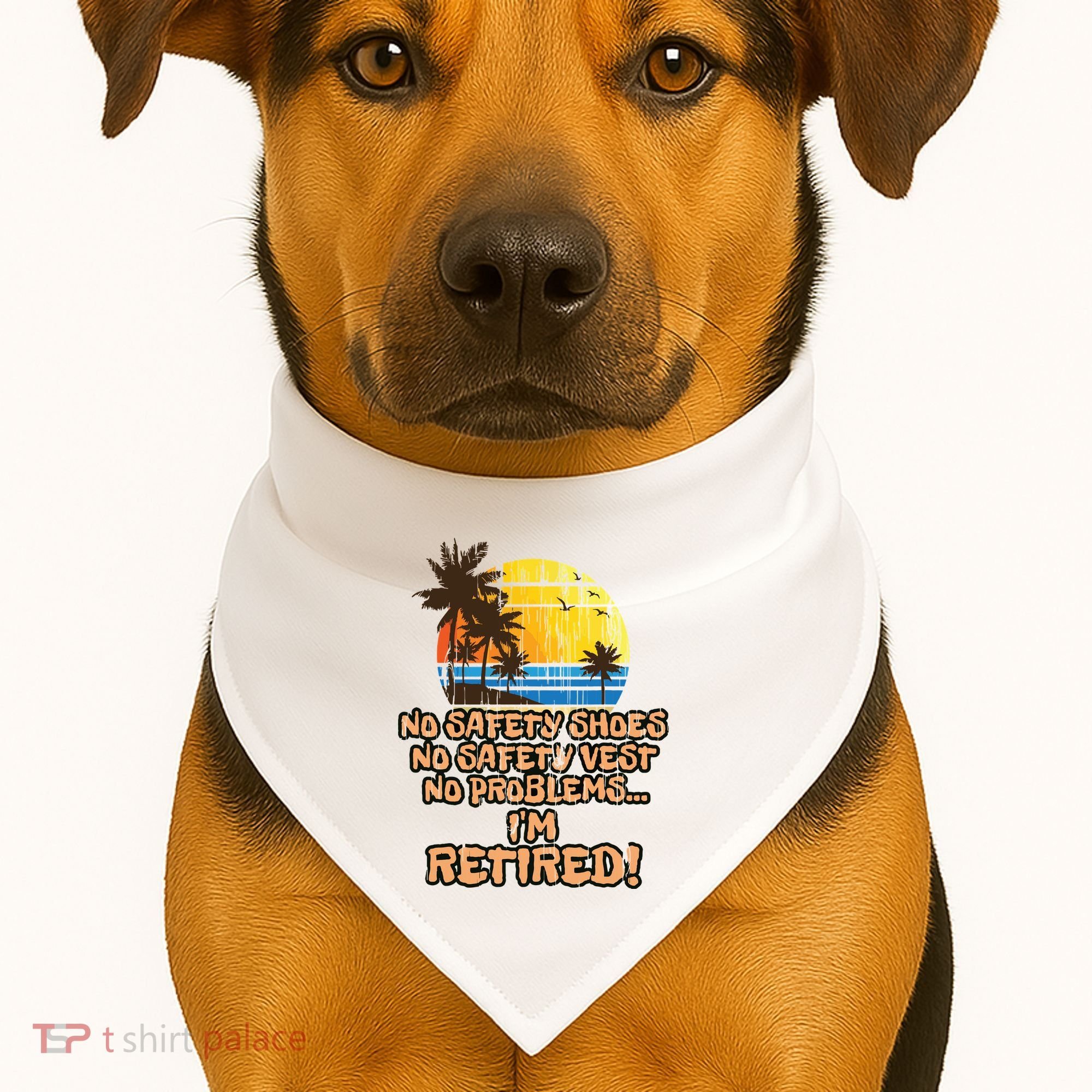 Retired For The Construction Worker USA-Made Doggie Bandana