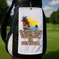 Retired For The Construction Worker Golf Towel thumb 2