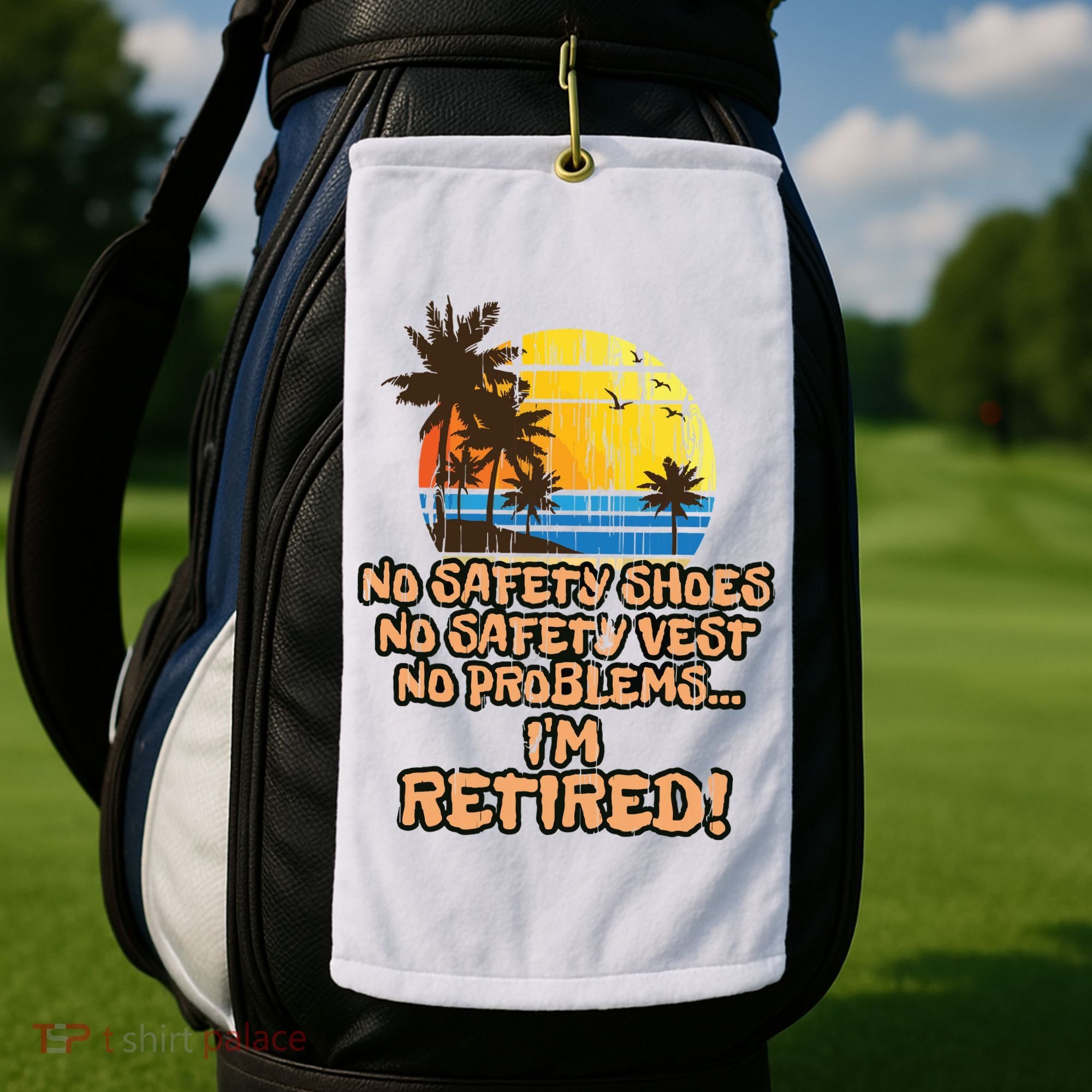 Retired For The Construction Worker Golf Towel