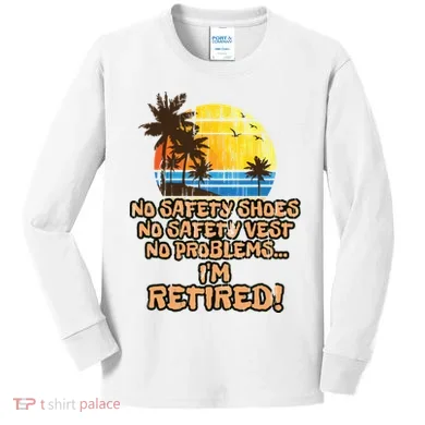 Retired For The Construction Worker Kids Long Sleeve Shirt