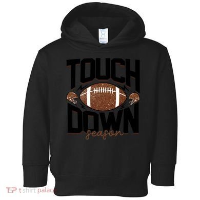 Retro Football Touch Down Season Toddler Hoodie