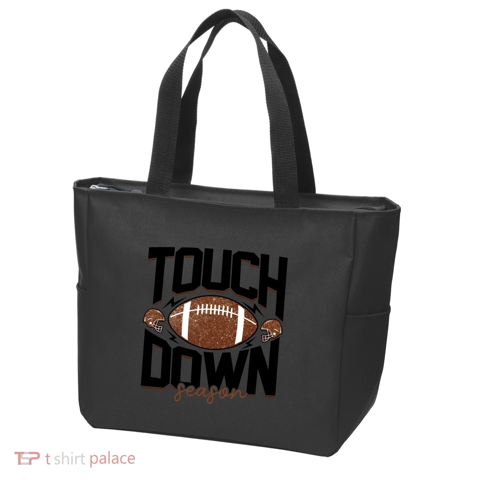 Retro Football Touch Down Season Tote Bag