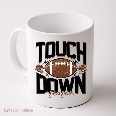 Retro Football Touch Down Season Coffee Mug
