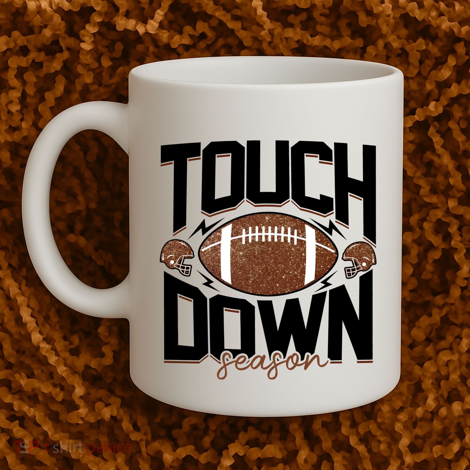 Retro Football Touch Down Season Coffee Mug
