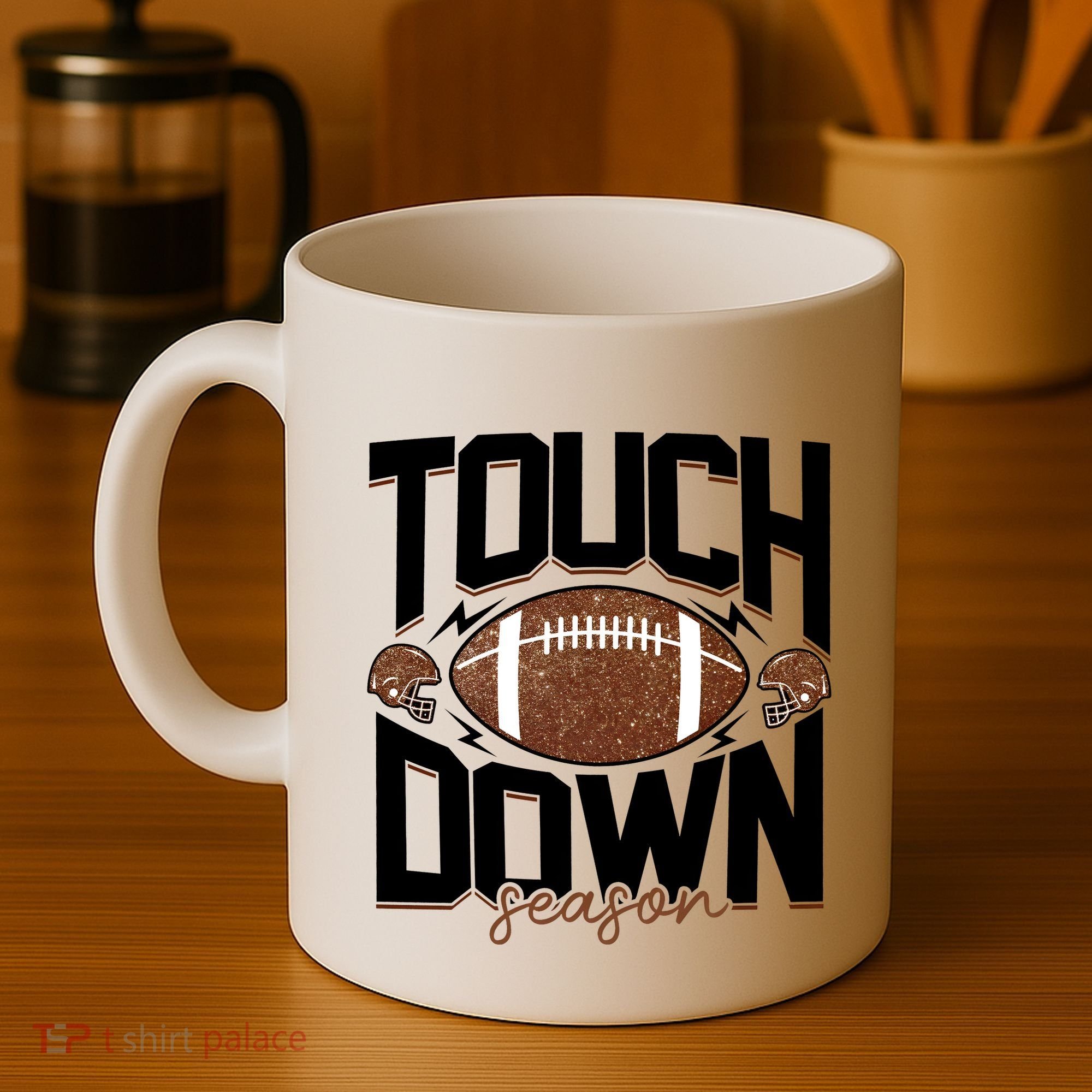 Retro Football Touch Down Season Coffee Mug