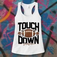 Retro Football Touch Down Season Women's Tank Top thumb 3