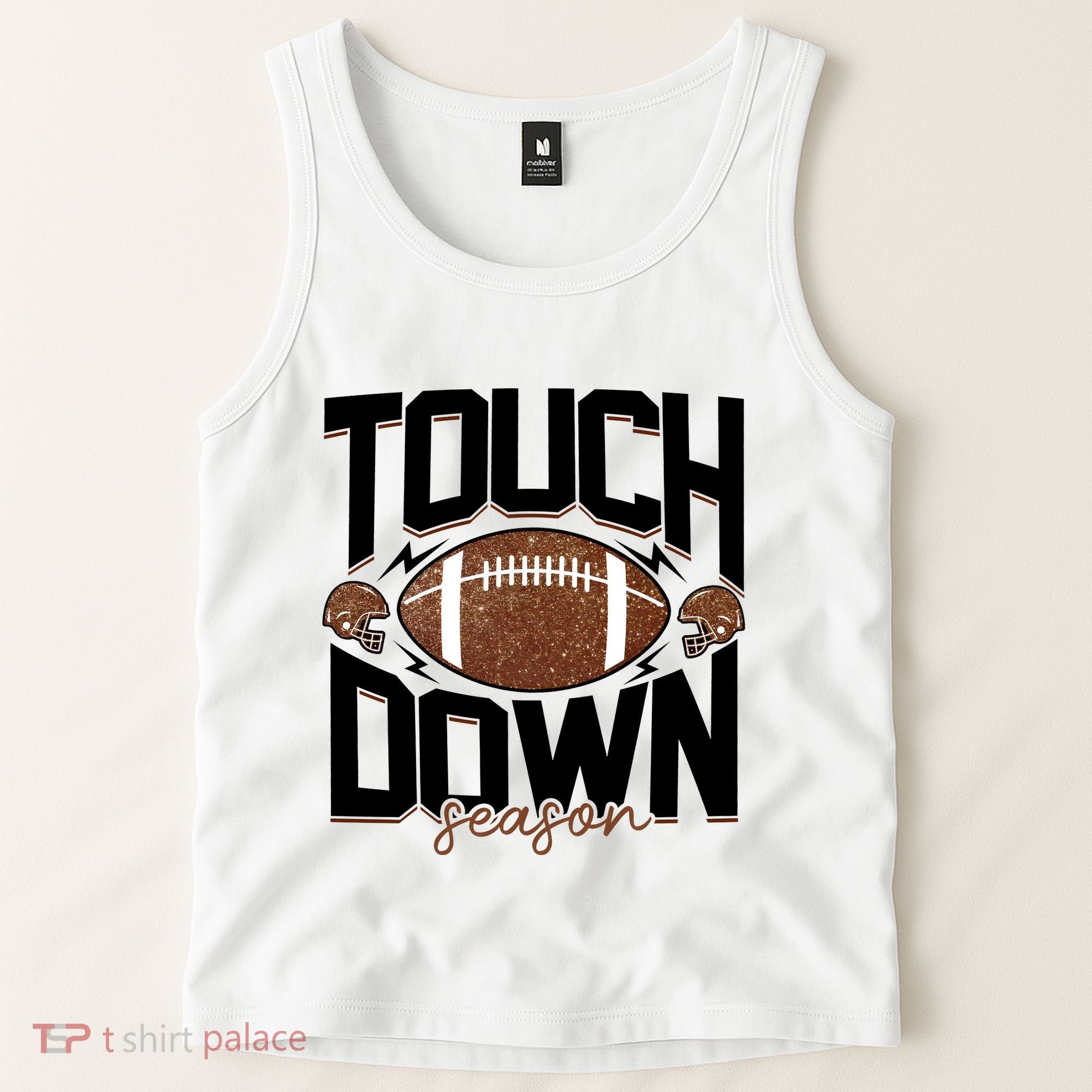Retro Football Touch Down Season Tank Top