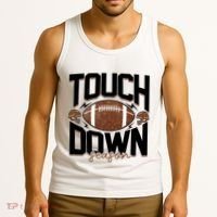 Retro Football Touch Down Season Tank Top thumb 3