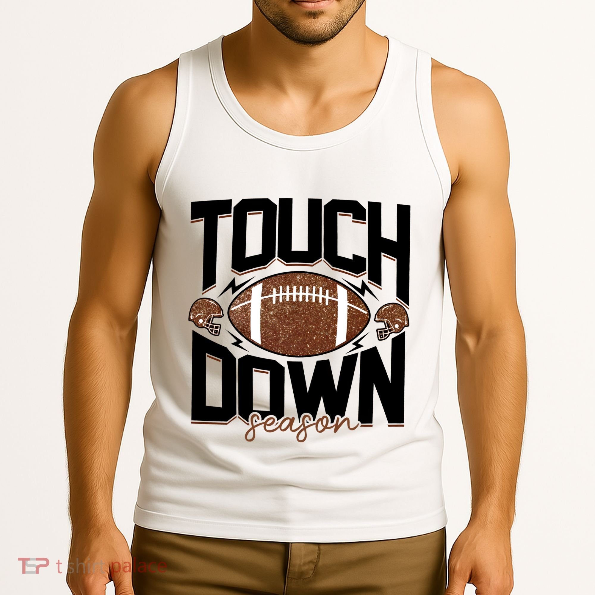 Retro Football Touch Down Season Tank Top