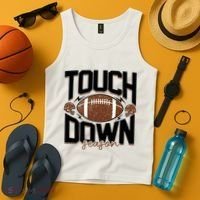 Retro Football Touch Down Season Tank Top thumb 4