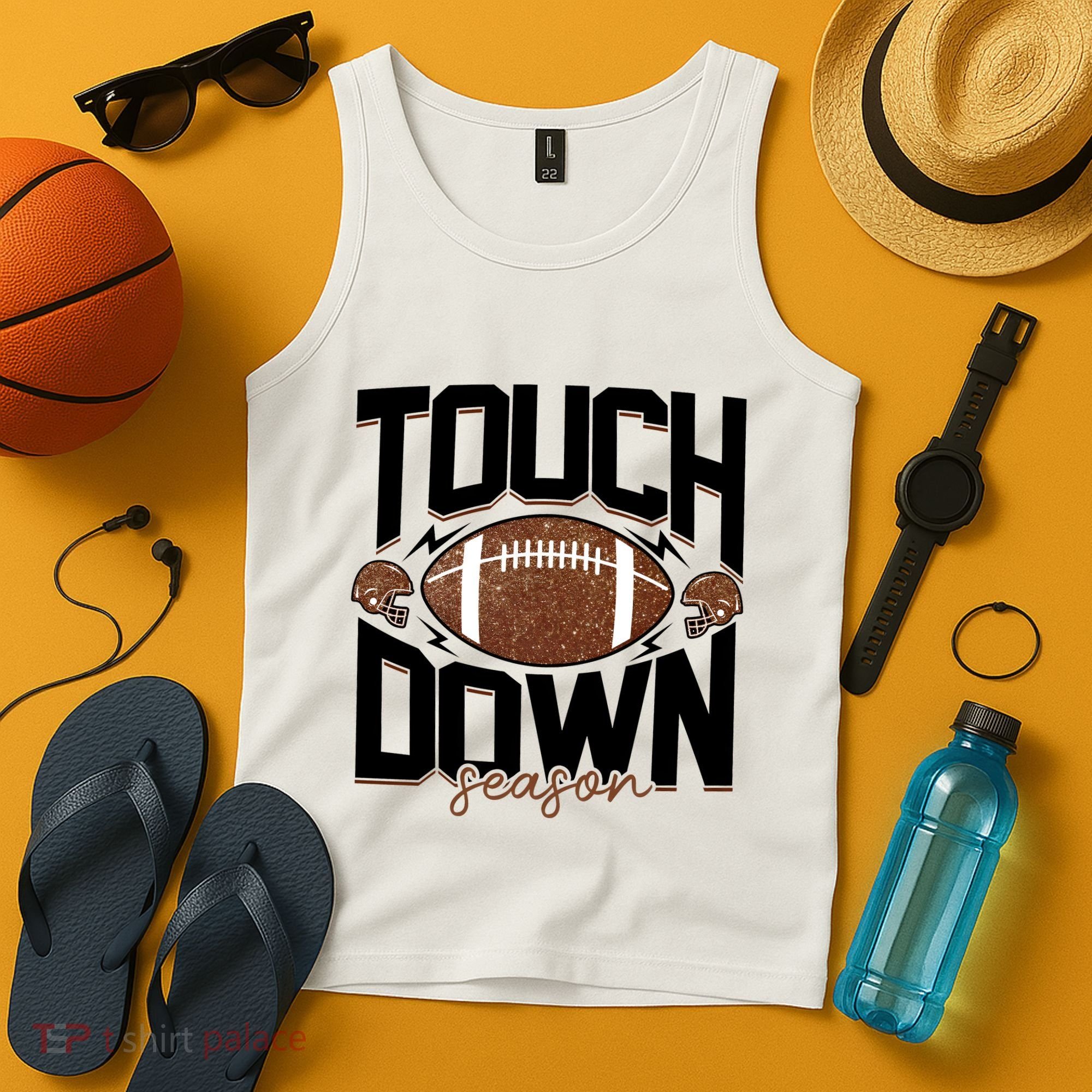 Retro Football Touch Down Season Tank Top