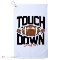 Retro Football Touch Down Season Golf Towel thumb 0