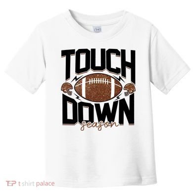 Retro Football Touch Down Season Toddler T-Shirt