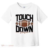 Retro Football Touch Down Season Toddler T-Shirt thumb 0