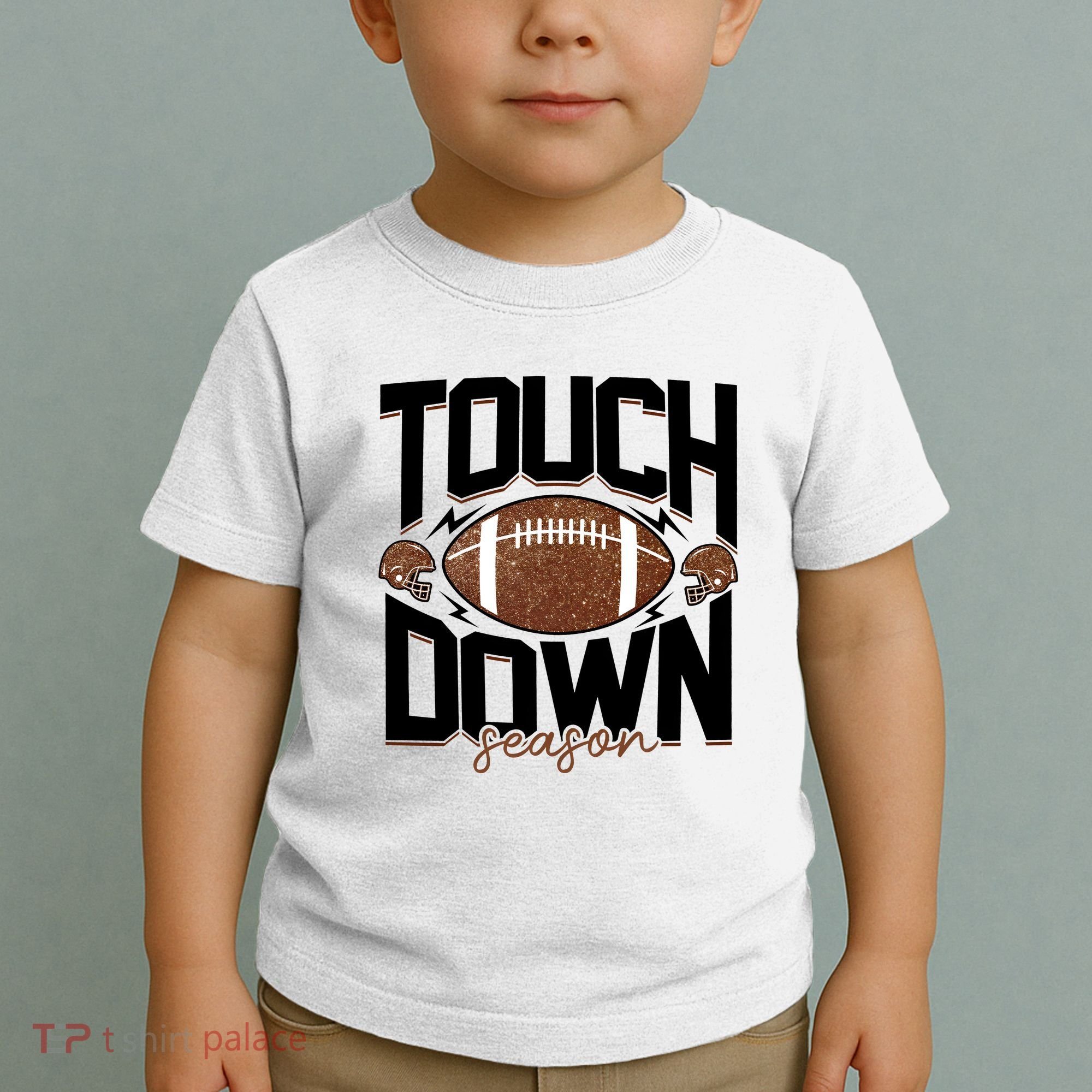 Retro Football Touch Down Season Toddler T-Shirt