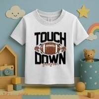 Retro Football Touch Down Season Toddler T-Shirt thumb 3
