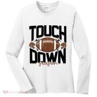 Retro Football Touch Down Season Women's Long Sleeve Shirt thumb 0
