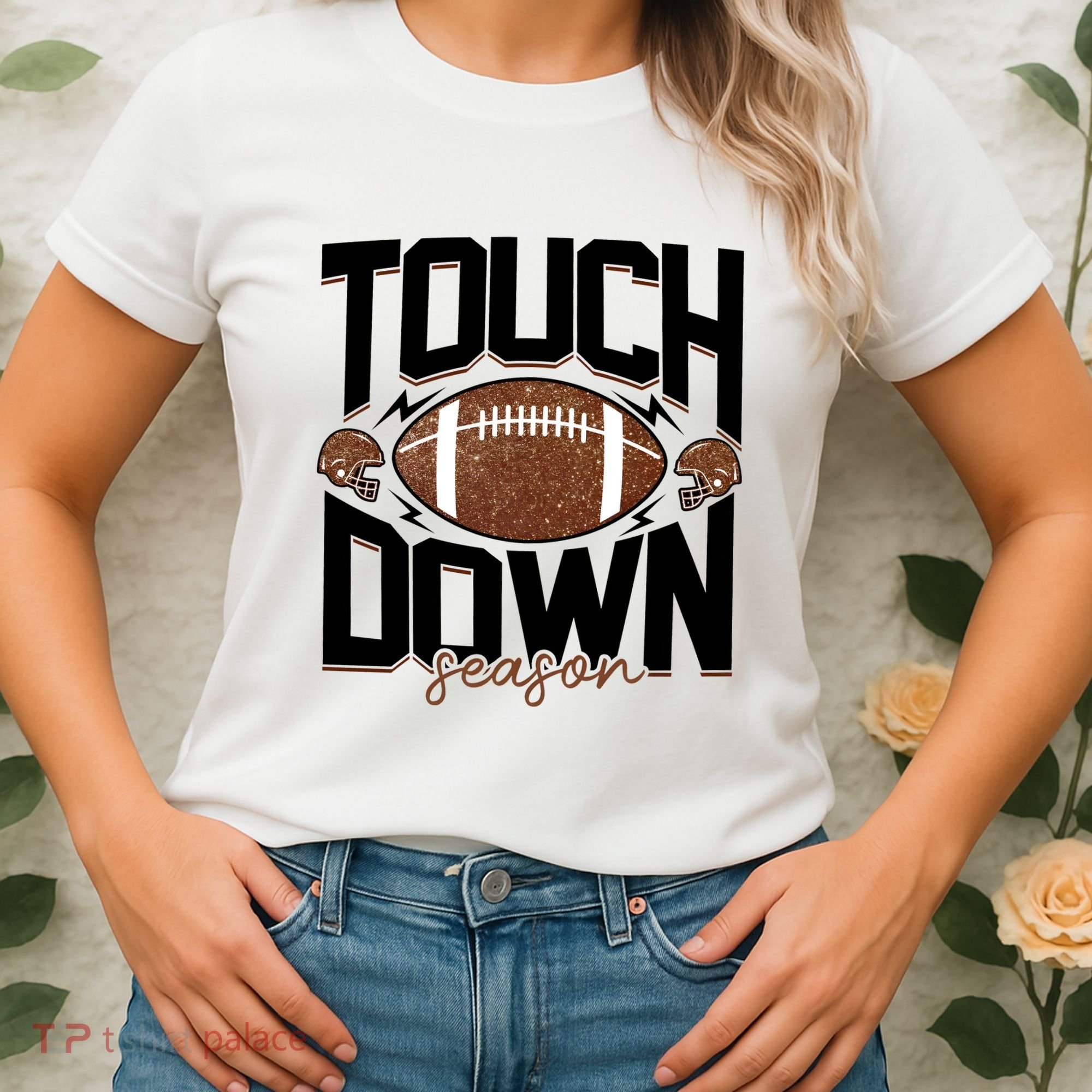 Retro Football Touch Down Season Women's T-Shirt