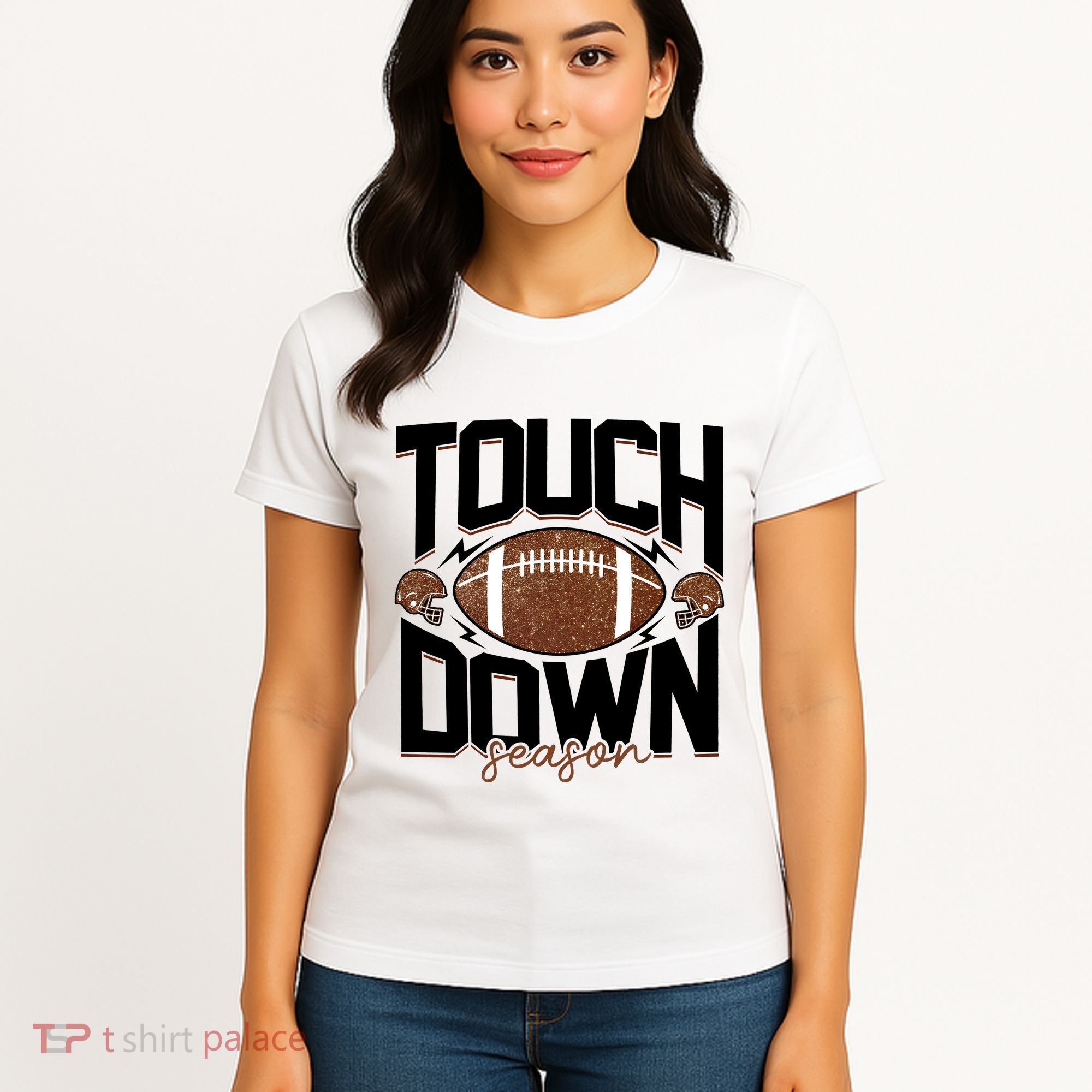 Retro Football Touch Down Season Women's T-Shirt