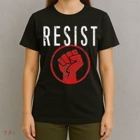 Resist Fist T Be Part Of The Resistance Anti Trump T-Shirt thumb 4