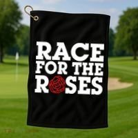 Race For The Roses Golf Towel thumb 1