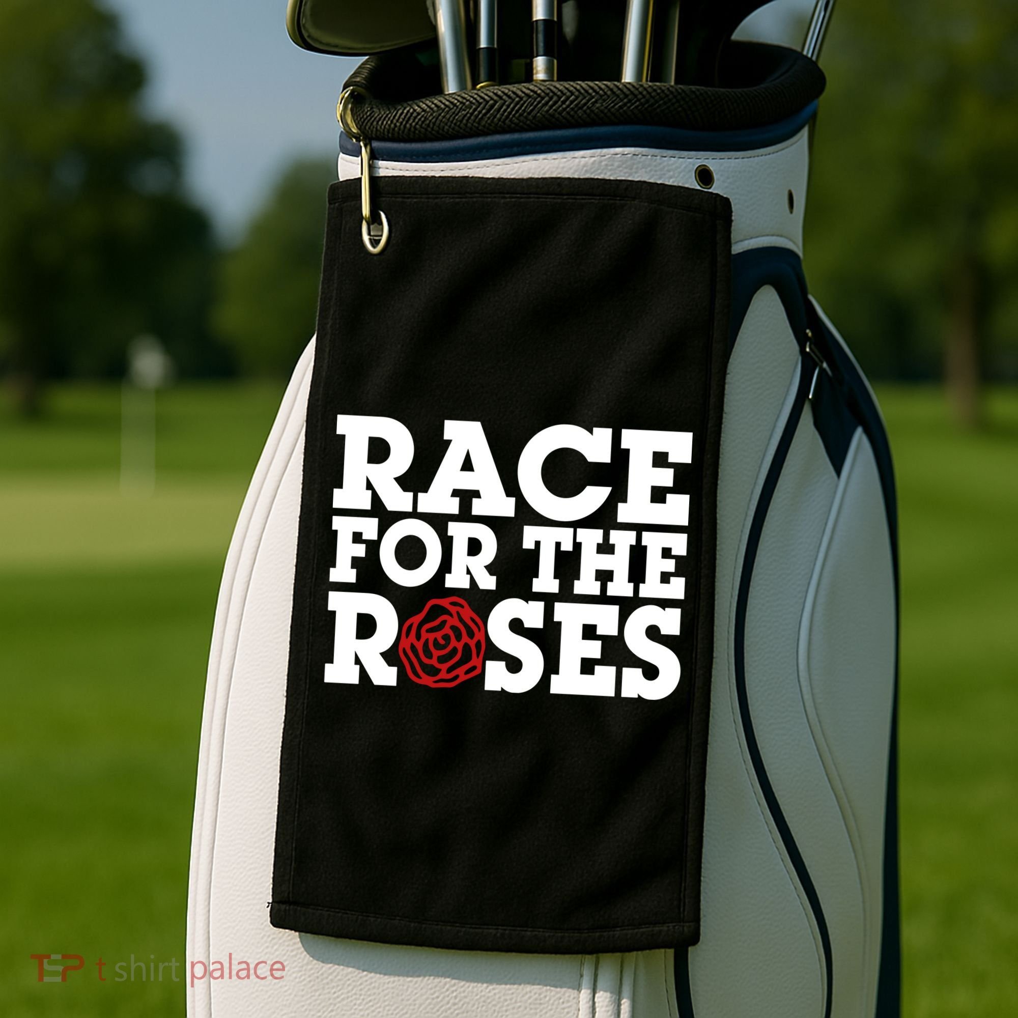 Race For The Roses Golf Towel