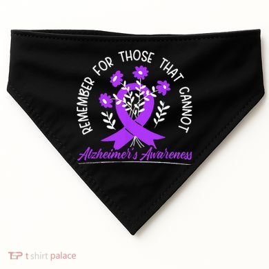 Remember For Thise That Cannot Alzheimers Awareness USA-Made Doggie Bandana