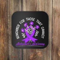 Remember For Thise That Cannot Alzheimers Awareness Coaster thumb 0
