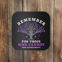 Remember For Those Who Cannot AlzheimerS Awareness Coaster thumb 0
