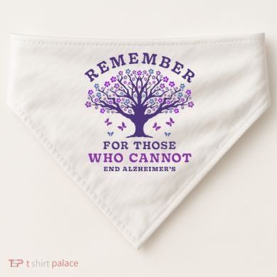Remember For Those Who Cannot AlzheimerS Awareness Dementia USA-Made Doggie Bandana