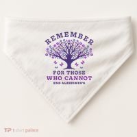 Remember For Those Who Cannot AlzheimerS Awareness Dementia USA-Made Doggie Bandana thumb 0