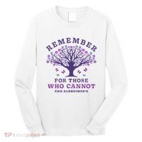 Remember For Those Who Cannot AlzheimerS Awareness Dementia Long Sleeve Shirt thumb 0