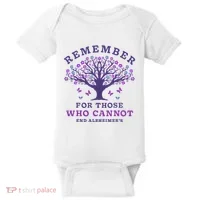 Remember For Those Who Cannot AlzheimerS Awareness Dementia Baby Bodysuit thumb 0