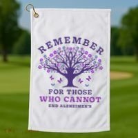 Remember For Those Who Cannot AlzheimerS Awareness Dementia Golf Towel thumb 1