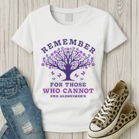 Remember For Those Who Cannot AlzheimerS Awareness Dementia Women's T-Shirt thumb 3