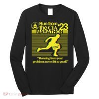 Run From The Cia 23 Marathon Running From Your Problems Never Felt So Good Long Sleeve Shirt thumb 0