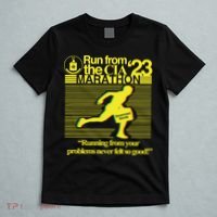 Run From The Cia 23 Marathon Running From Your Problems Never Felt So Good T-Shirt thumb 5