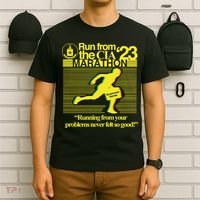 Run From The Cia 23 Marathon Running From Your Problems Never Felt So Good T-Shirt thumb 6
