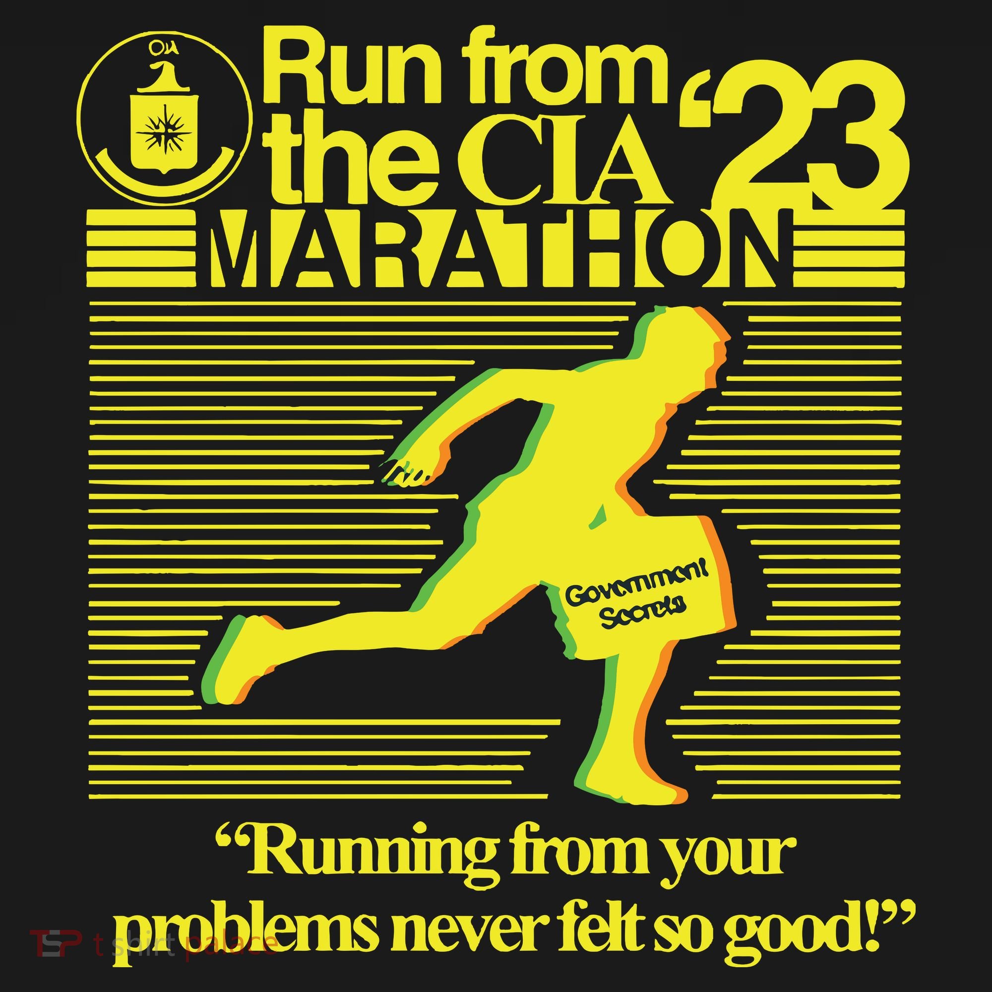 Run From The Cia 23 Marathon Running From Your Problems Never Felt So Good Backpack