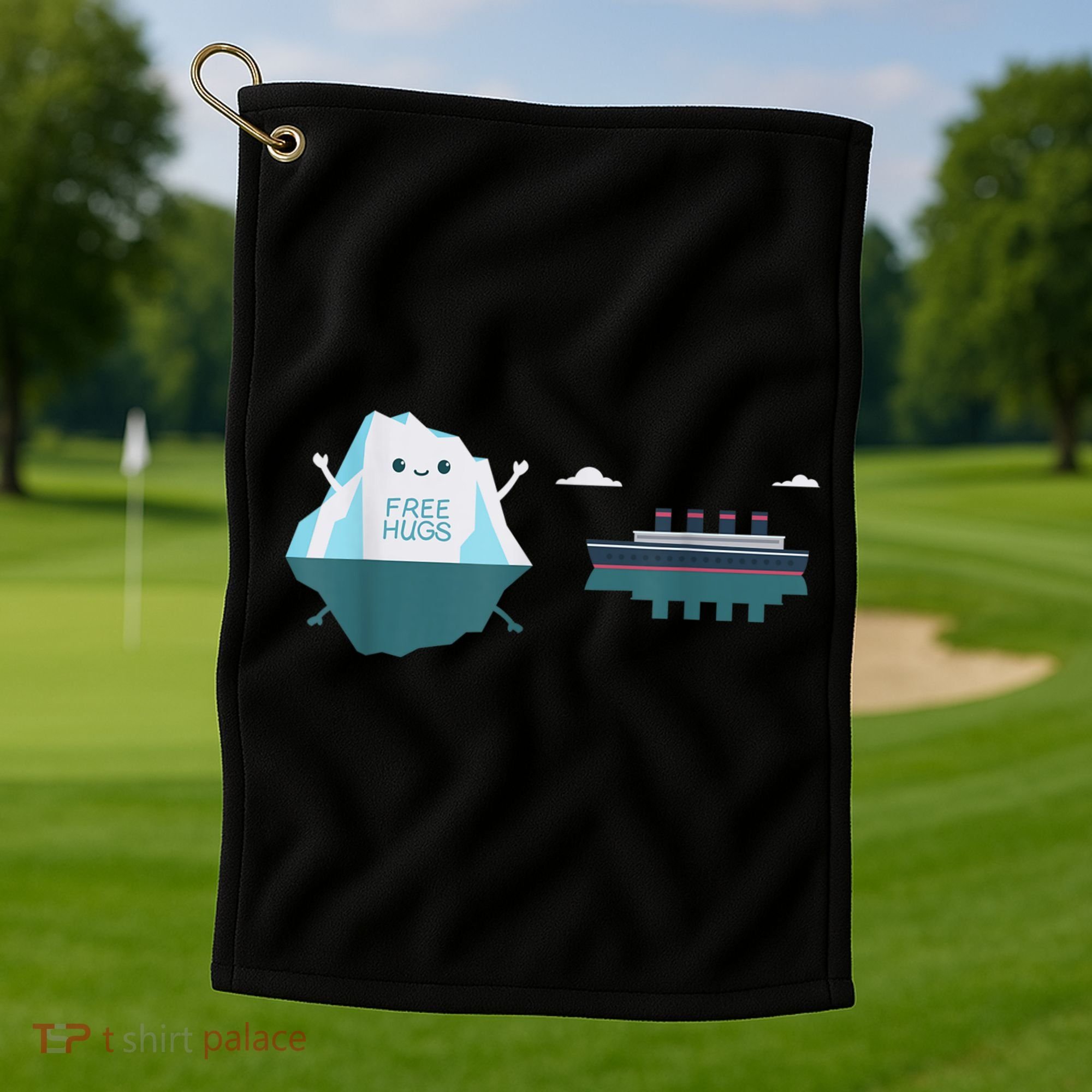 Retro Funny Titanic 1912 Cruise Ship Titanic Golf Towel