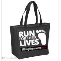 Run For Their Lives Bring Them Home Now Awareness Tote Bag thumb 2