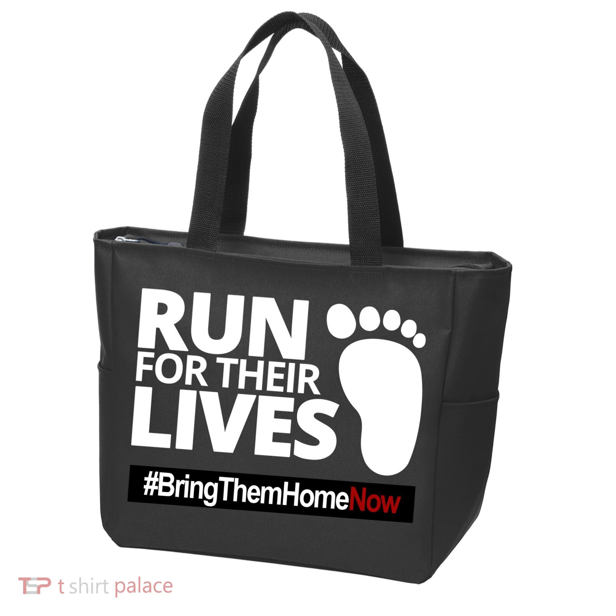 Run For Their Lives Bring Them Home Now Awareness Tote Bag