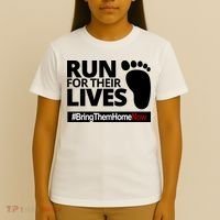 Run For Their Lives Bring Them Home Now Awareness T-Shirt thumb 4