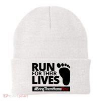 Run For Their Lives Bring Them Home Now Awareness Beanie thumb 0