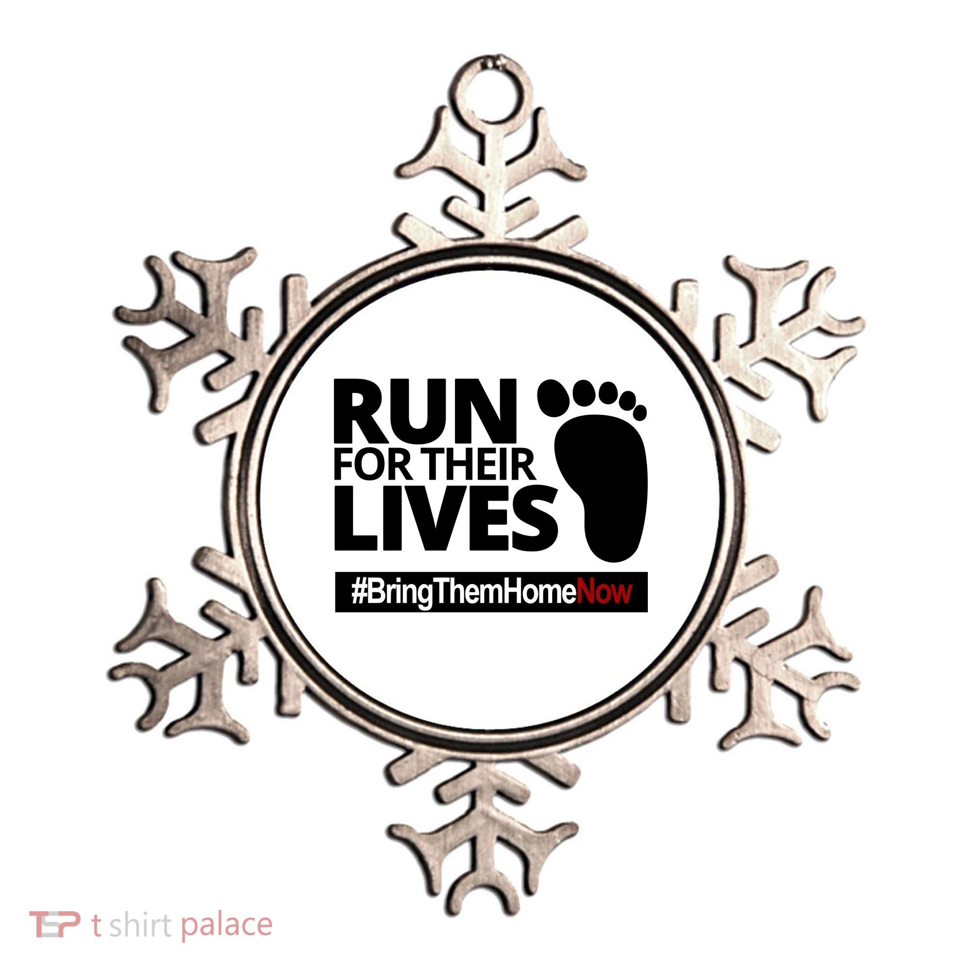 Run For Their Lives Bring Them Home Now Awareness Ornament